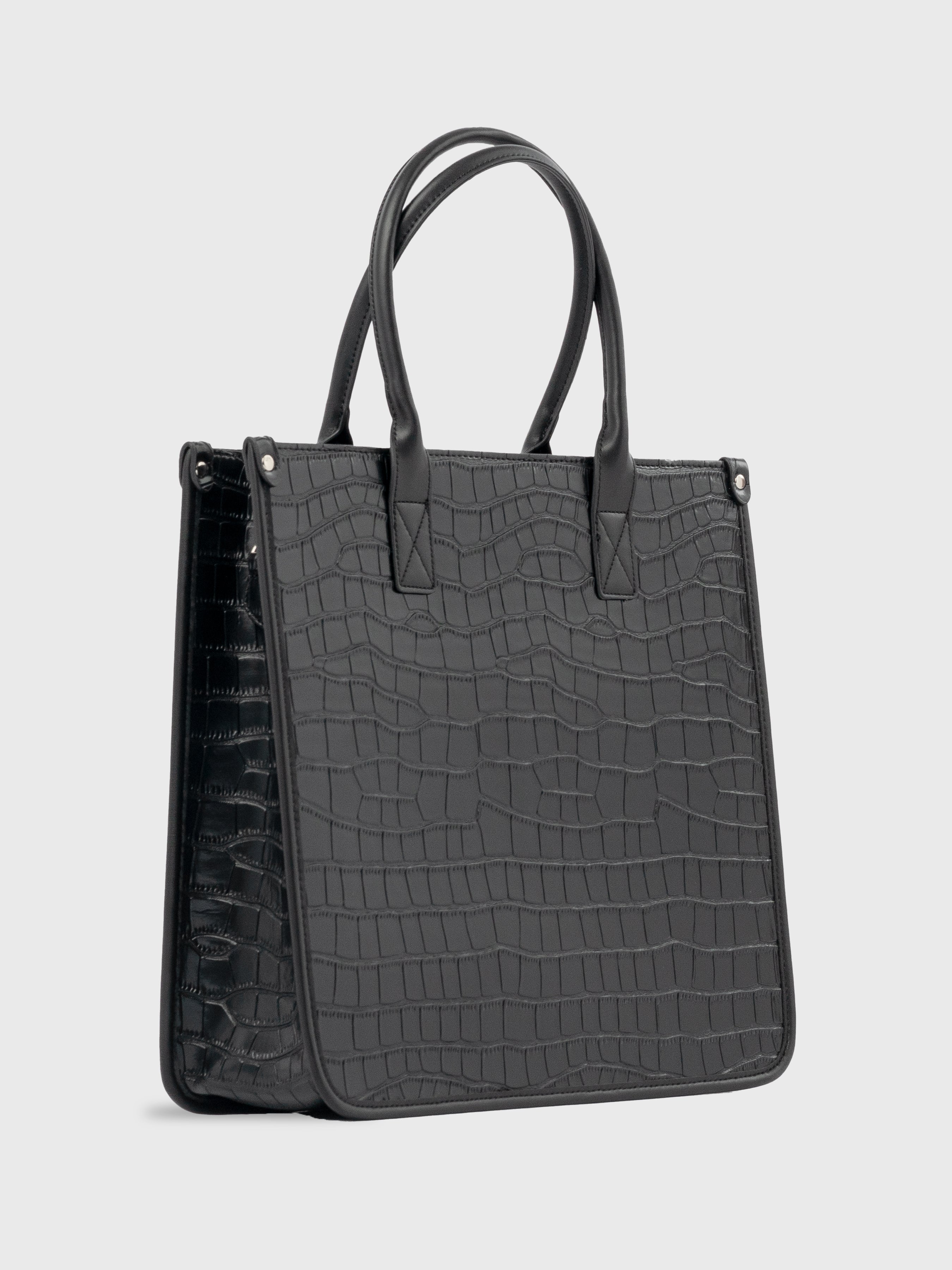 Ares Tote Bag With Zipper - Croco