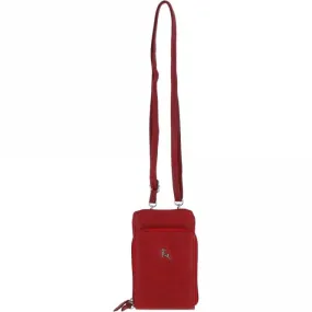 Ashwood Leather Crossbody Smart Phone Bag - Red: PH-2