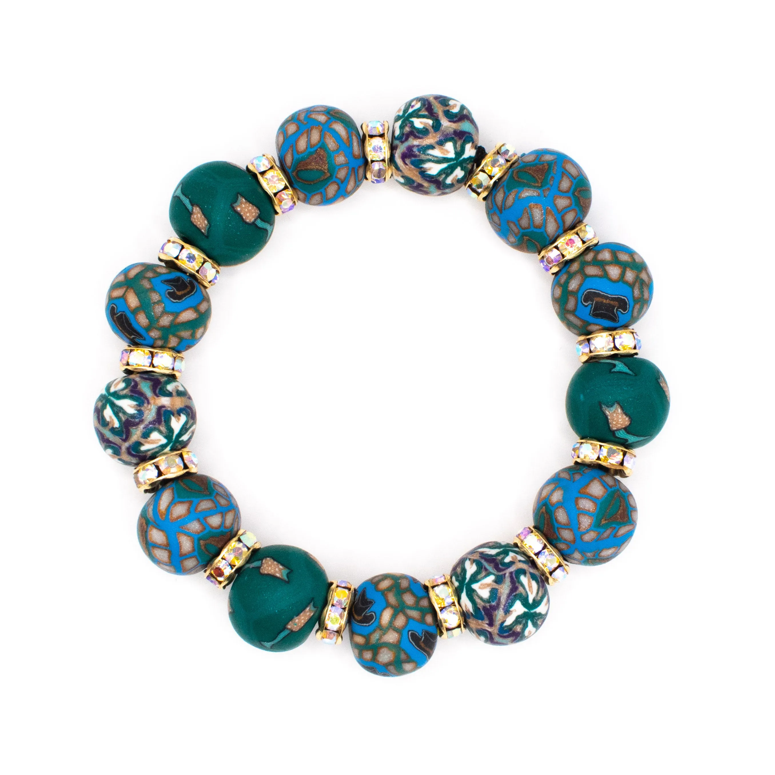 Auld Lang Syne Large Bead Crystal Bracelet