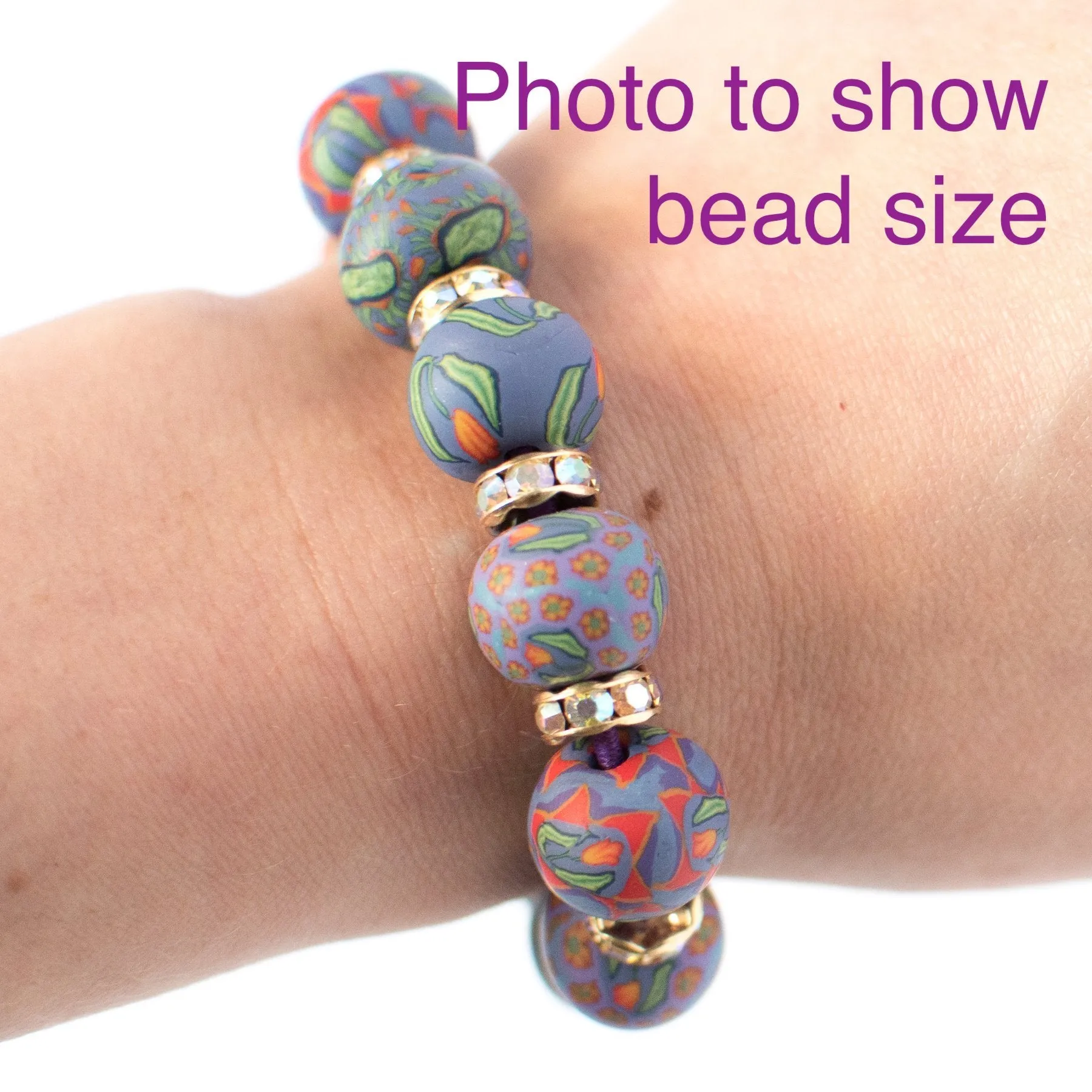 Auld Lang Syne Large Bead Crystal Bracelet