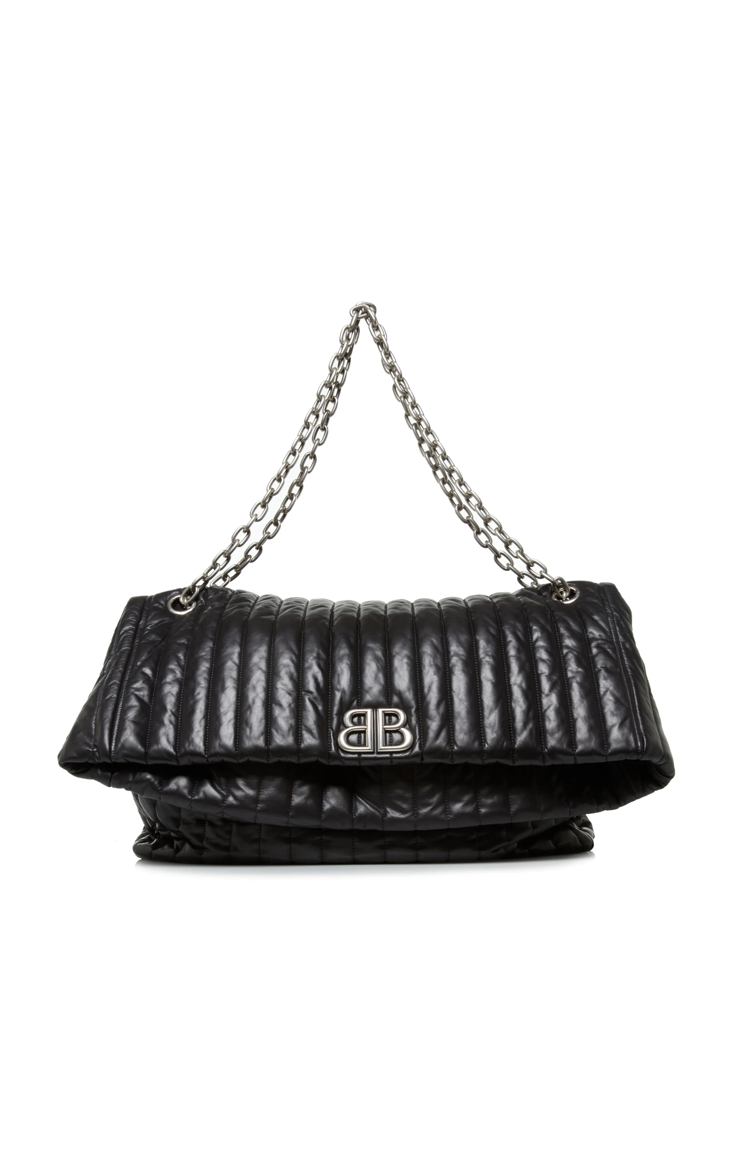 Balenciaga Monaco XL Quilted Leather Chain Bag