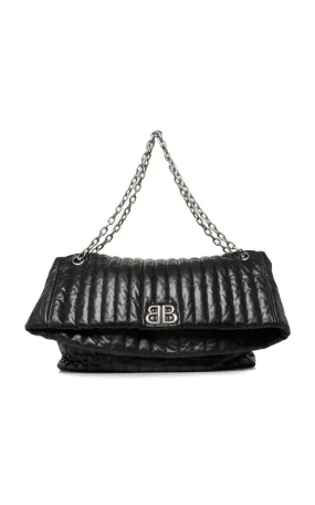 Balenciaga Monaco XL Quilted Leather Chain Bag