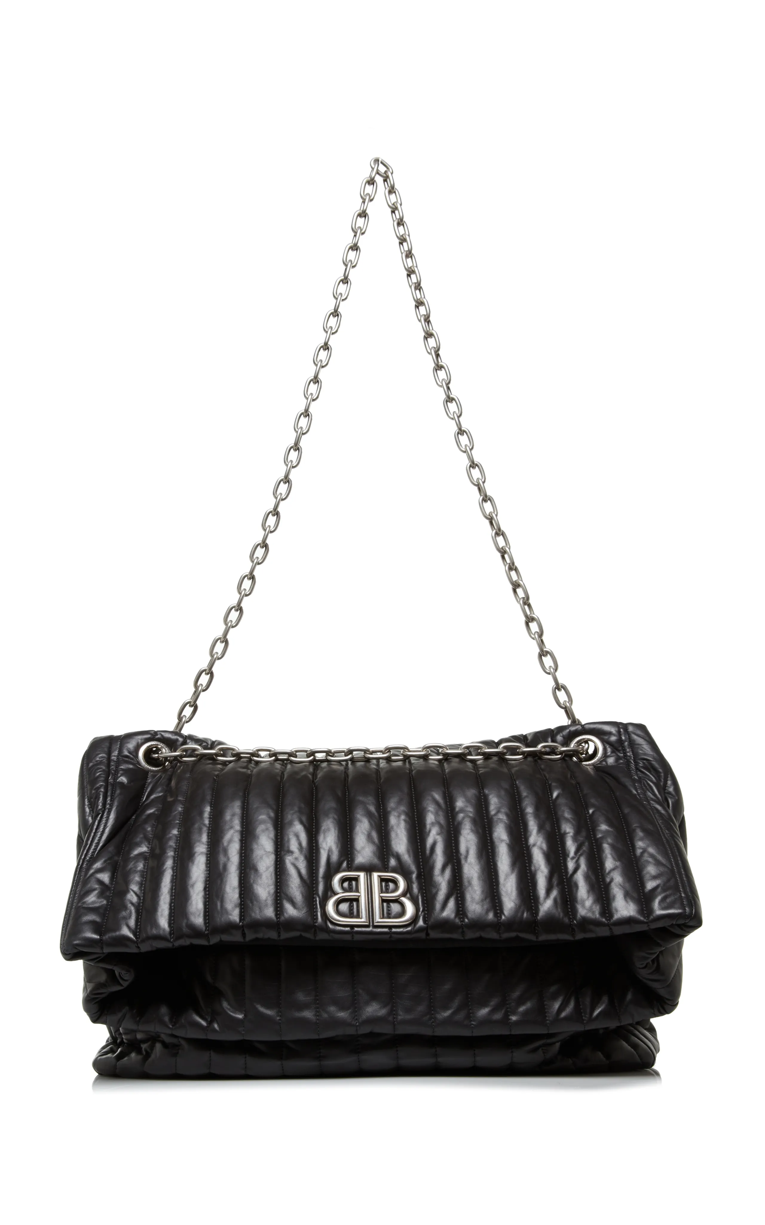 Balenciaga Monaco XL Quilted Leather Chain Bag