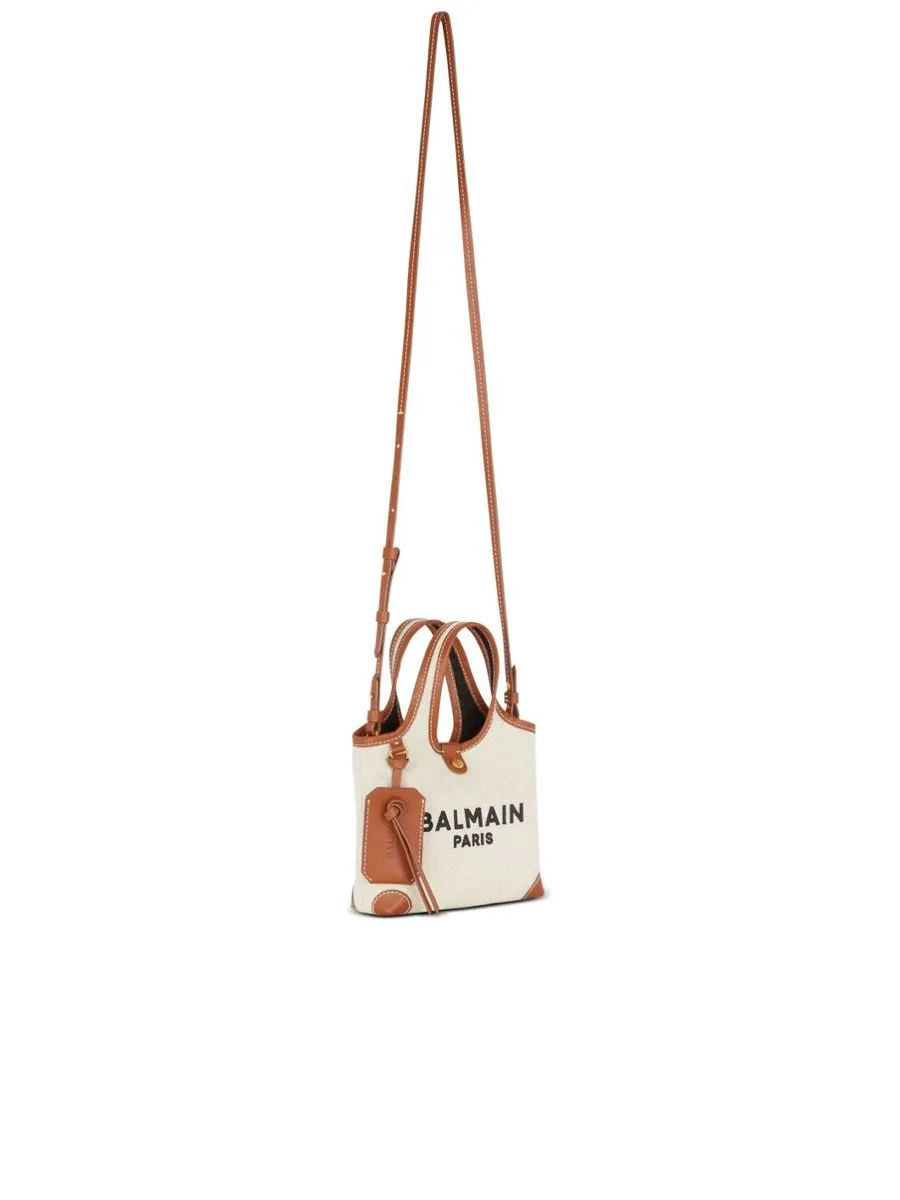 Balmain Embroidered Canvas Handbag