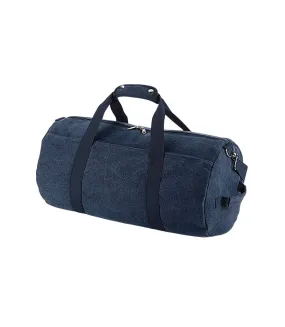 Barrel canvas duffle bag one size vintage oxford navy Bagbase