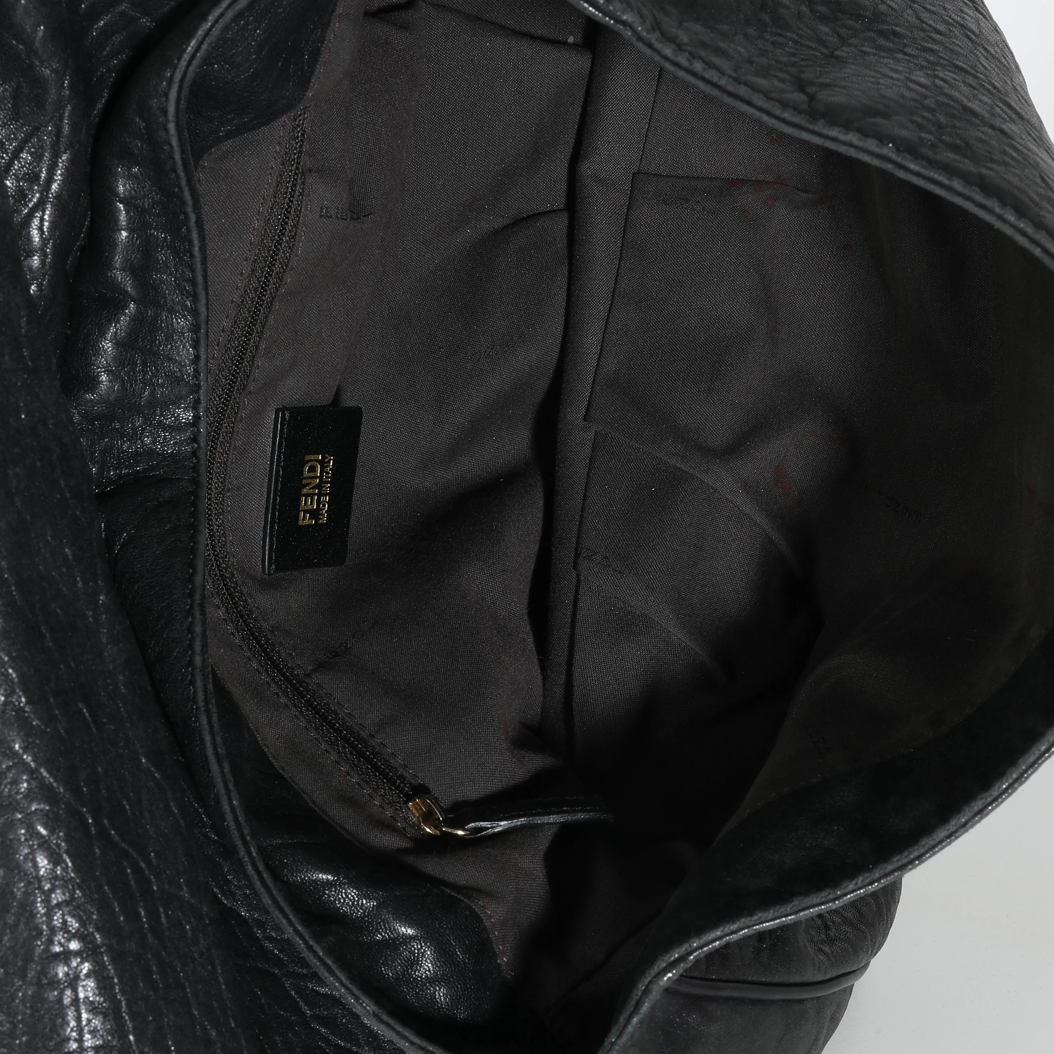 Black Crinkled Lambskin Mia Flap Bag