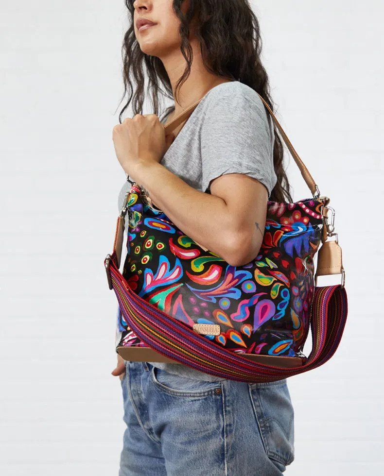 Blemished Consuela #2427 | Sophie Black Swirly Hobo Bag  FINAL SALE