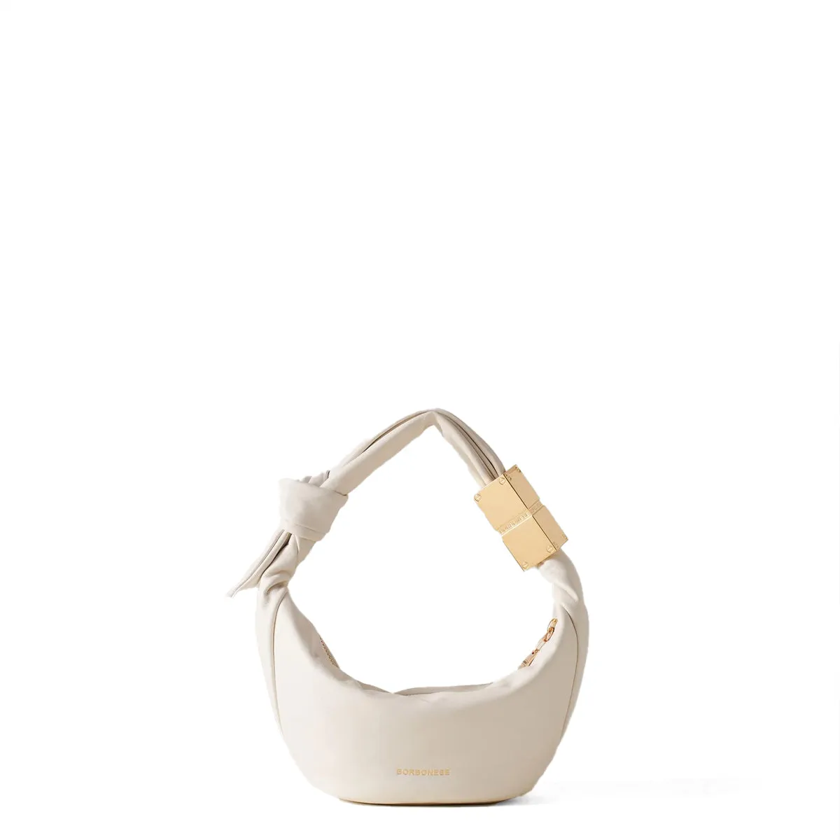 Borbonese - Mini Hobo Bag Domino Chantilly Cream - 924027F29 - CHANTILLY/CREAM