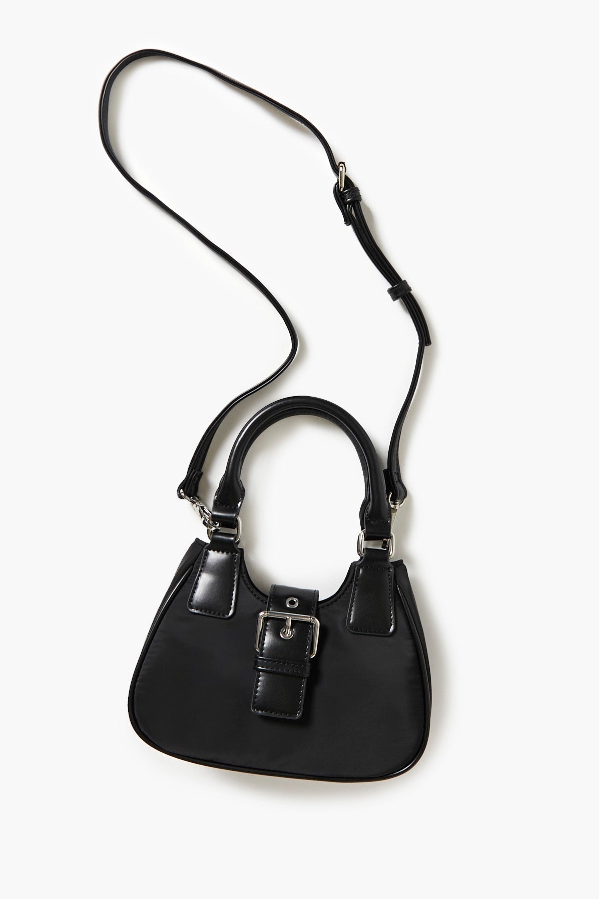 Buckled Crescent Crossbody Bag