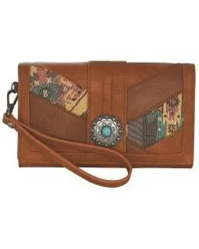 Catchfly Women's Sunset Renegade Southwestern Print Inlay Clutch Wallet