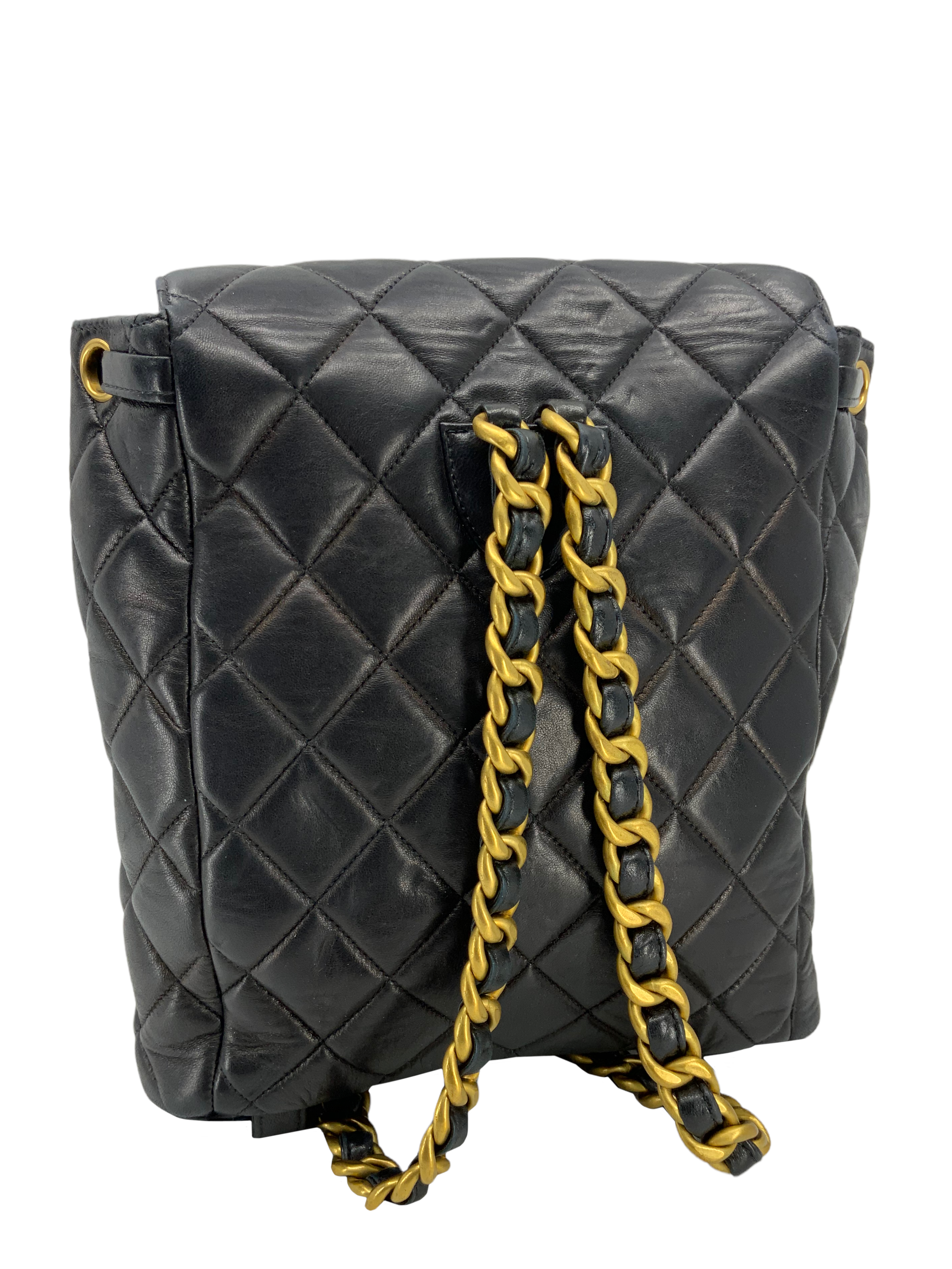 CHANEL Vintage Quilted Lambskin Medium Duma Backpack