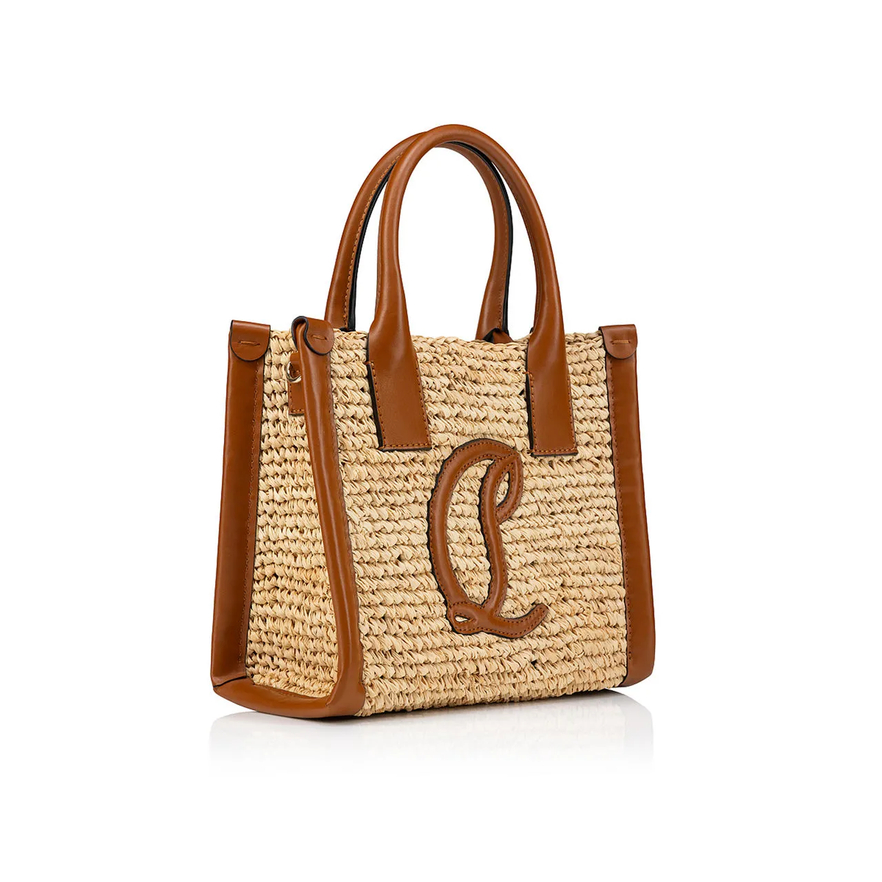 CHRISTIAN LOUBOUTIN By My Side Raffia Mini Tote - NATURALCUOIOCUOIO