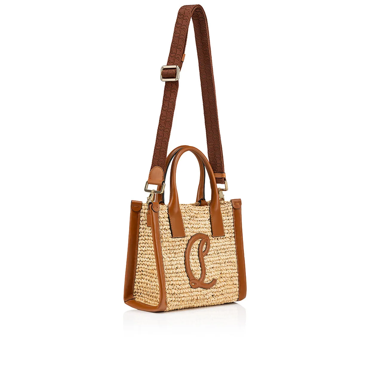 CHRISTIAN LOUBOUTIN By My Side Raffia Mini Tote - NATURALCUOIOCUOIO