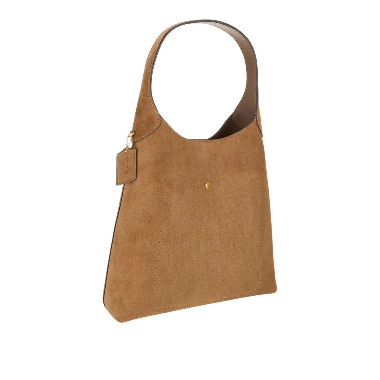 COACH Brooklyn 39 Suede Shoulder Bag - Tan