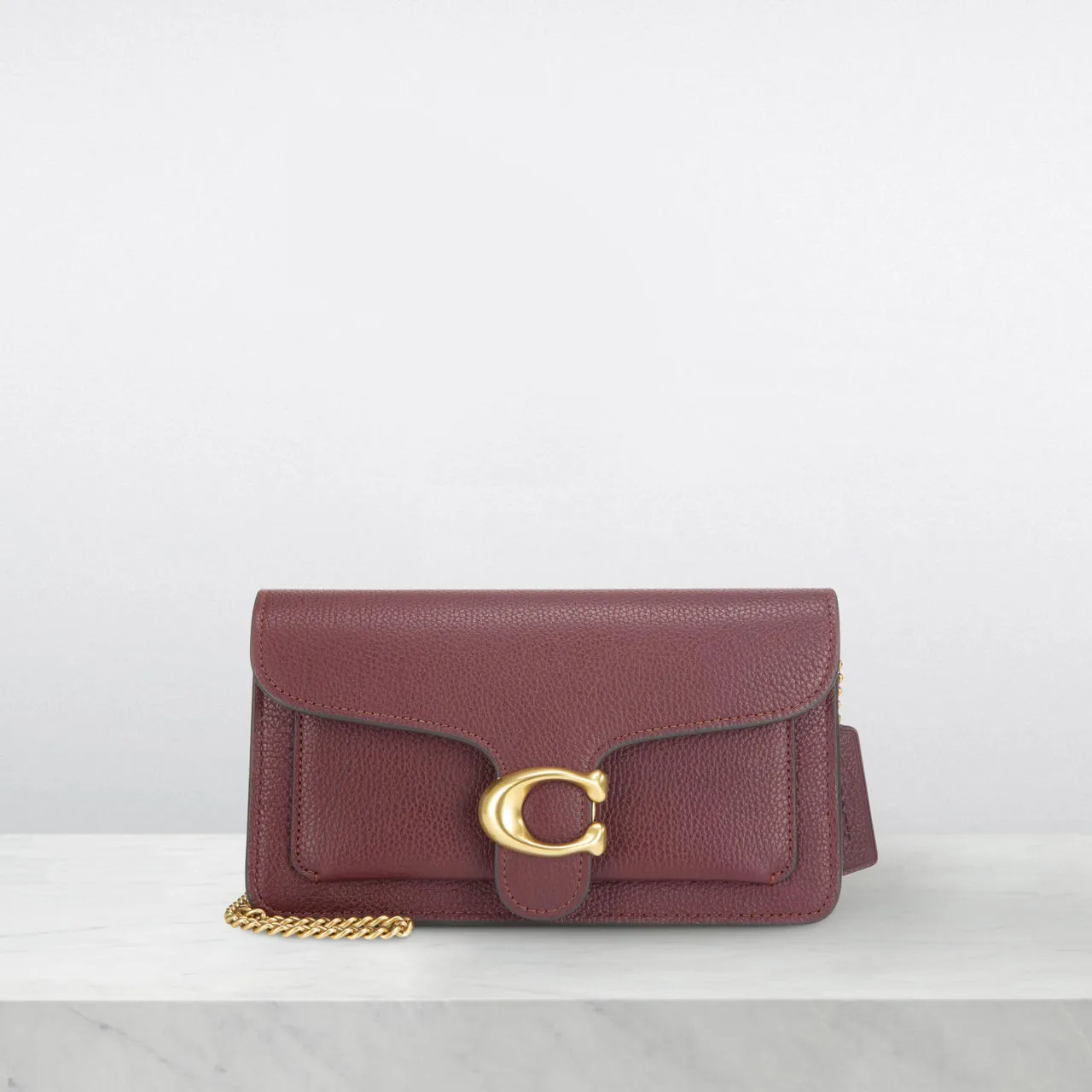 COACH Tabby Chain Clutch - Merlot