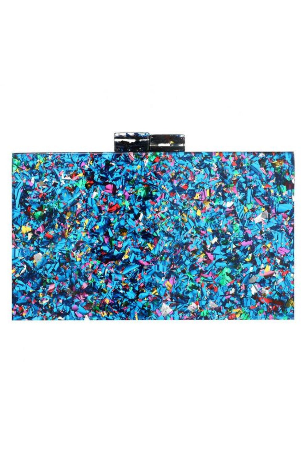 CONFETTI CLUTCH BLUE MULTI