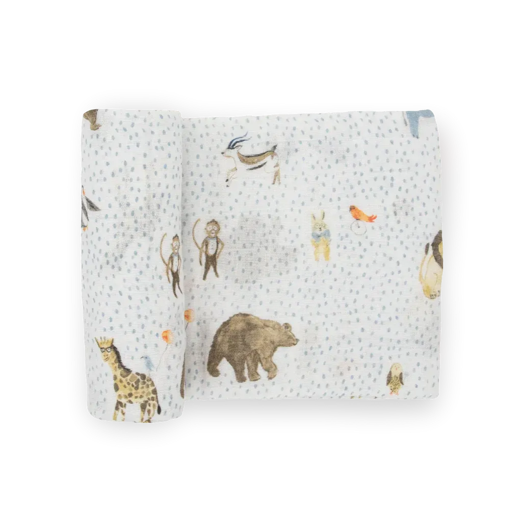 Cotton Swaddle, Party Animals