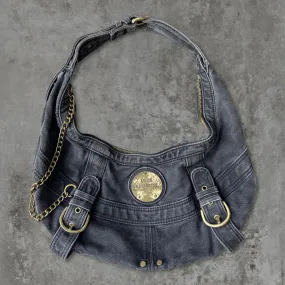 DIESEL BLACK DENIM SHOULDER BAG