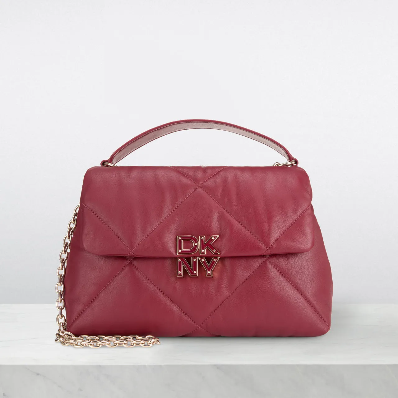 DKNY Red Hook Small Shoulder Bag - Burgundy