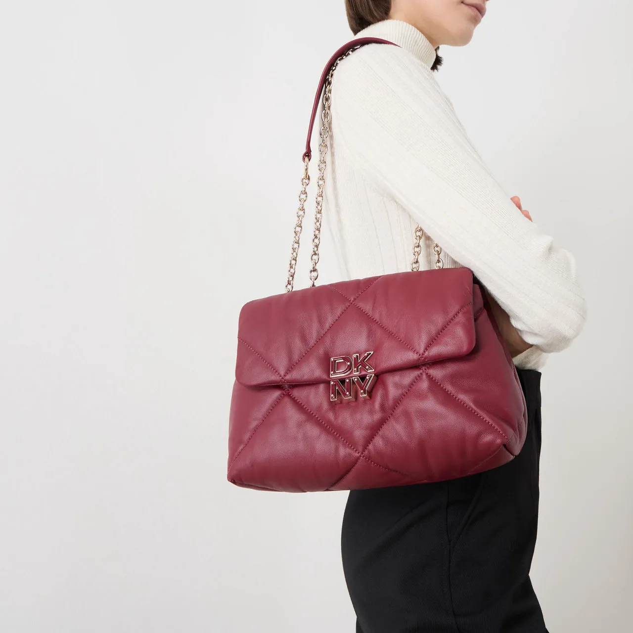 DKNY Red Hook Small Shoulder Bag - Burgundy