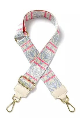 Fabucci Cream Blue   Neon pink Bug print handbag Strap