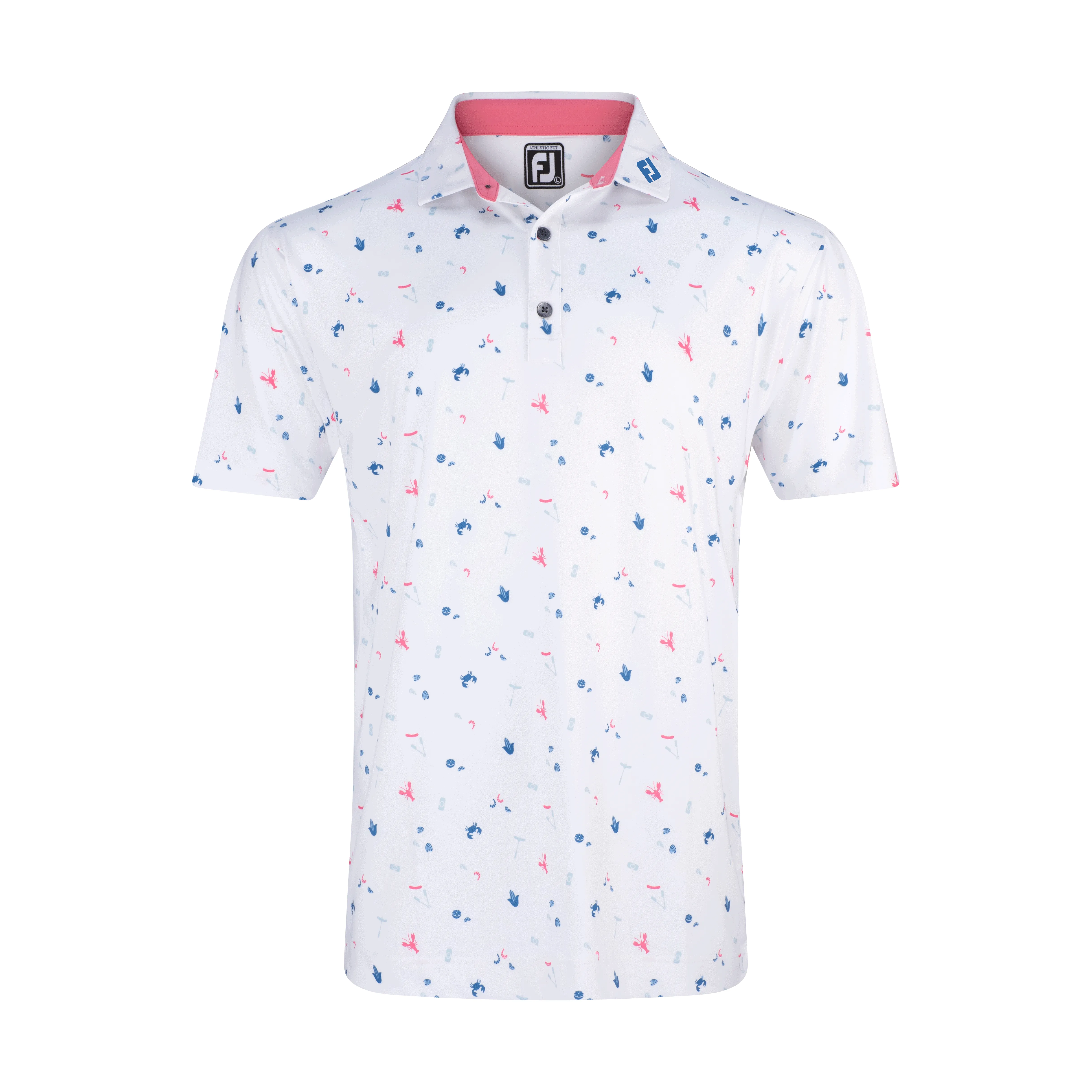 FootJoy Clam Bake Print Lisle Self Collar Polo