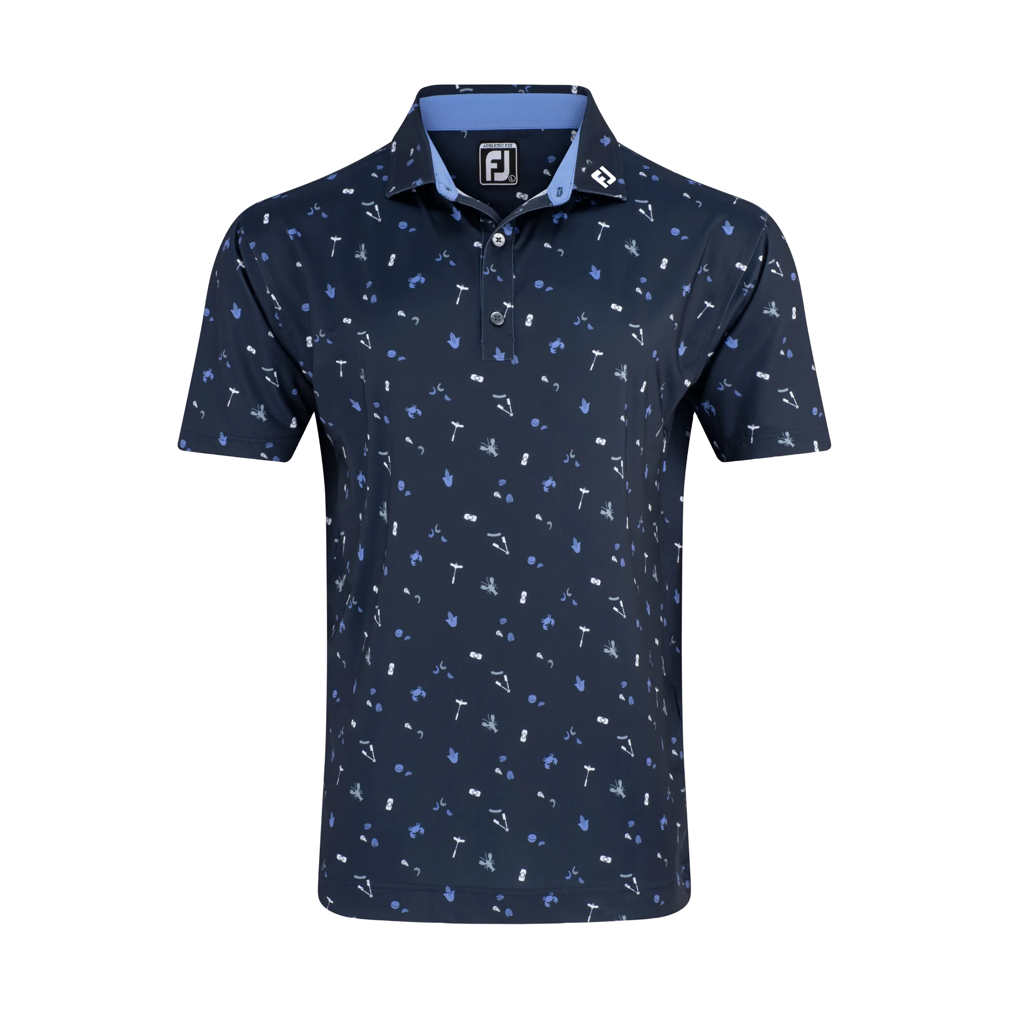 FootJoy Clam Bake Print Lisle Self Collar Polo