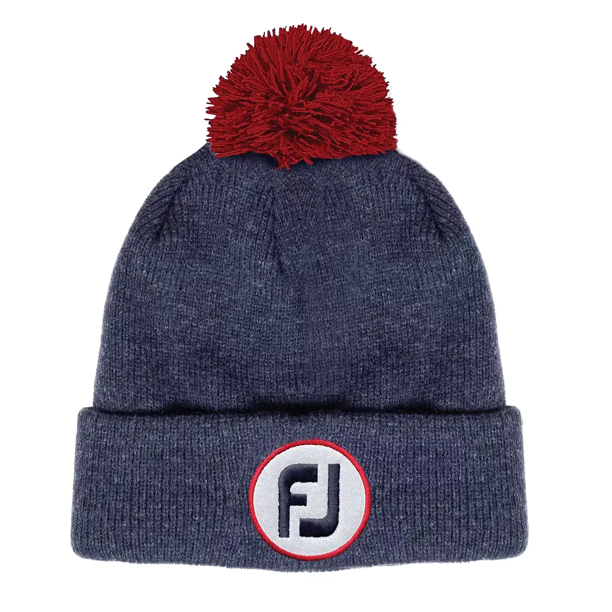 Footjoy FJ Pom Pom Solid Knit Hat Winter Beanie