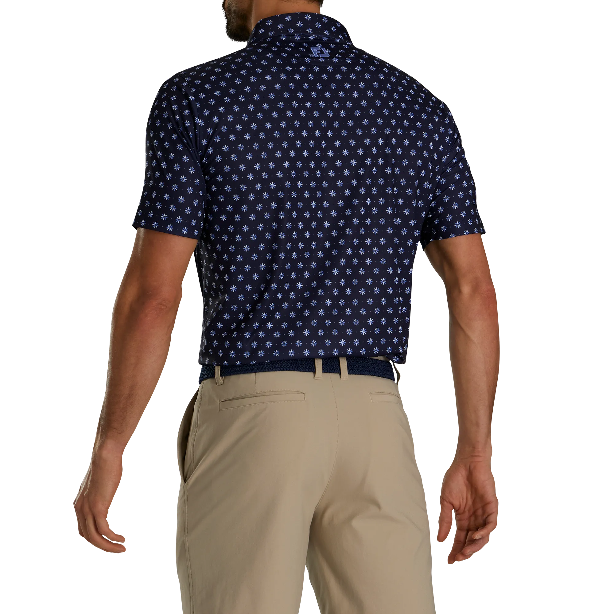 FootJoy Flower Foulard Lisle Self Collar Polo