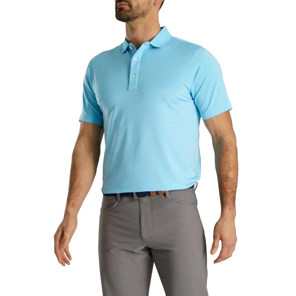 Footjoy Men's Engineered Pin Stripe Lisle Golf Polo