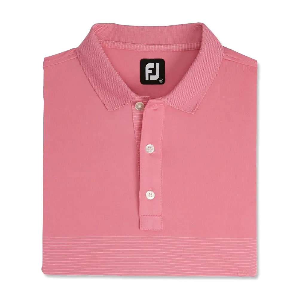 Footjoy Men's Engineered Pin Stripe Lisle Golf Polo