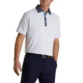 Footjoy Pique Tulip Trim Stretch Lisle Collar Polo 2023