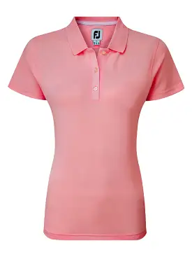 FootJoy Stretch Pique Solid Polo - Coral