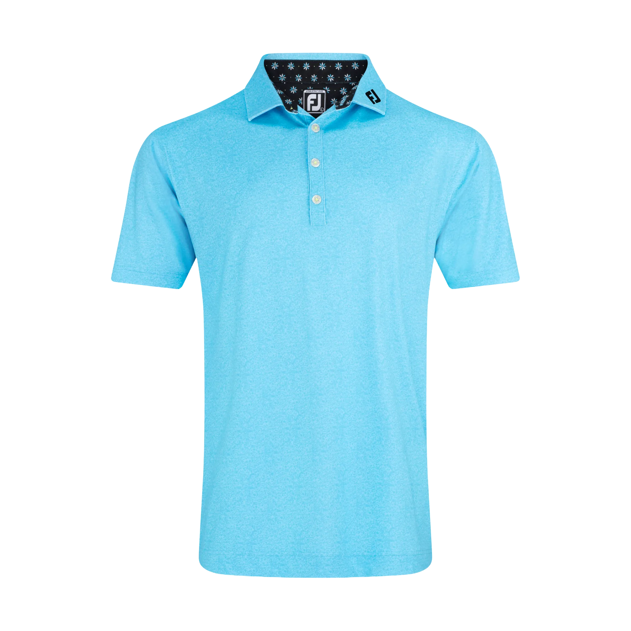 FootJoy Texture Print with Trim Pique Self Collar