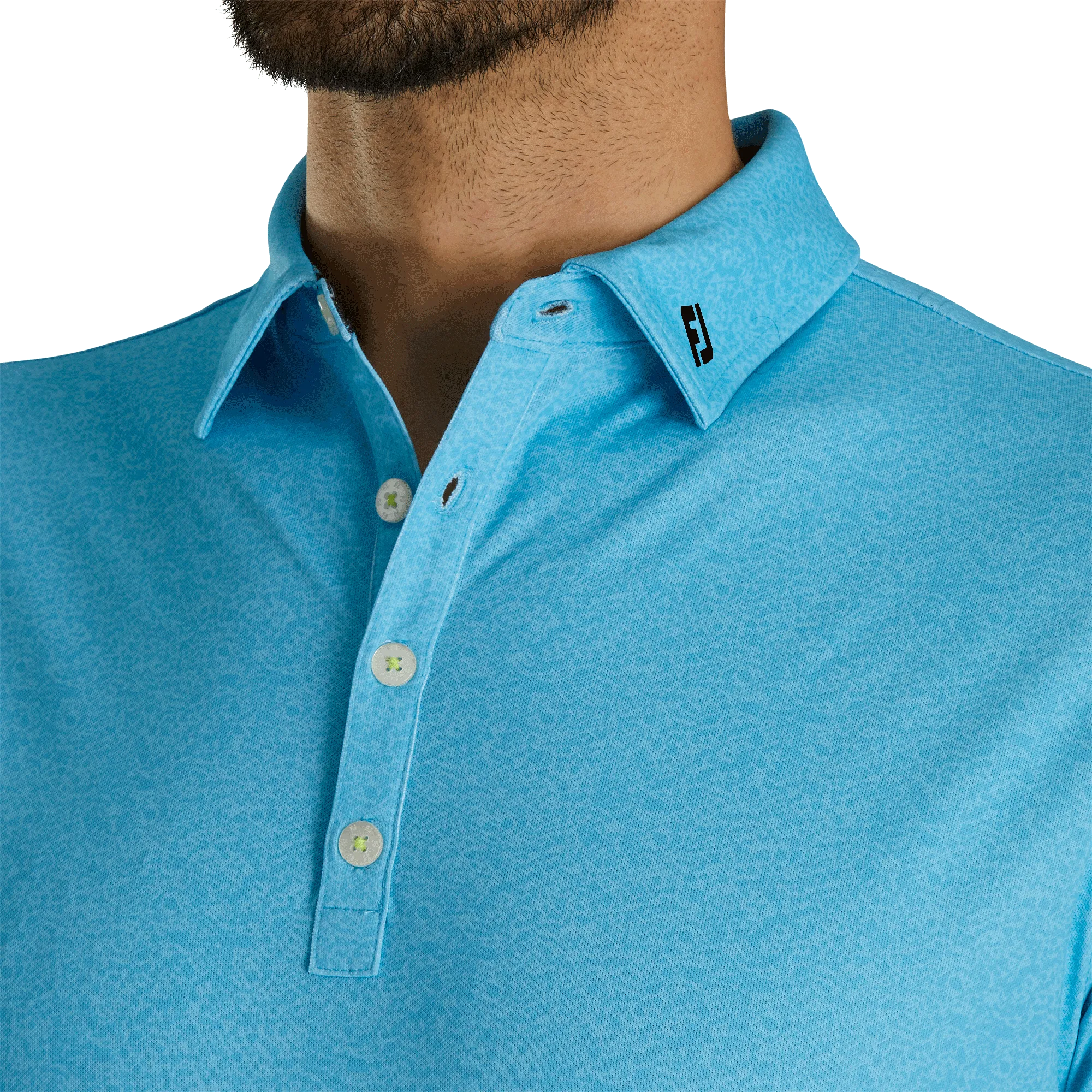 FootJoy Texture Print with Trim Pique Self Collar