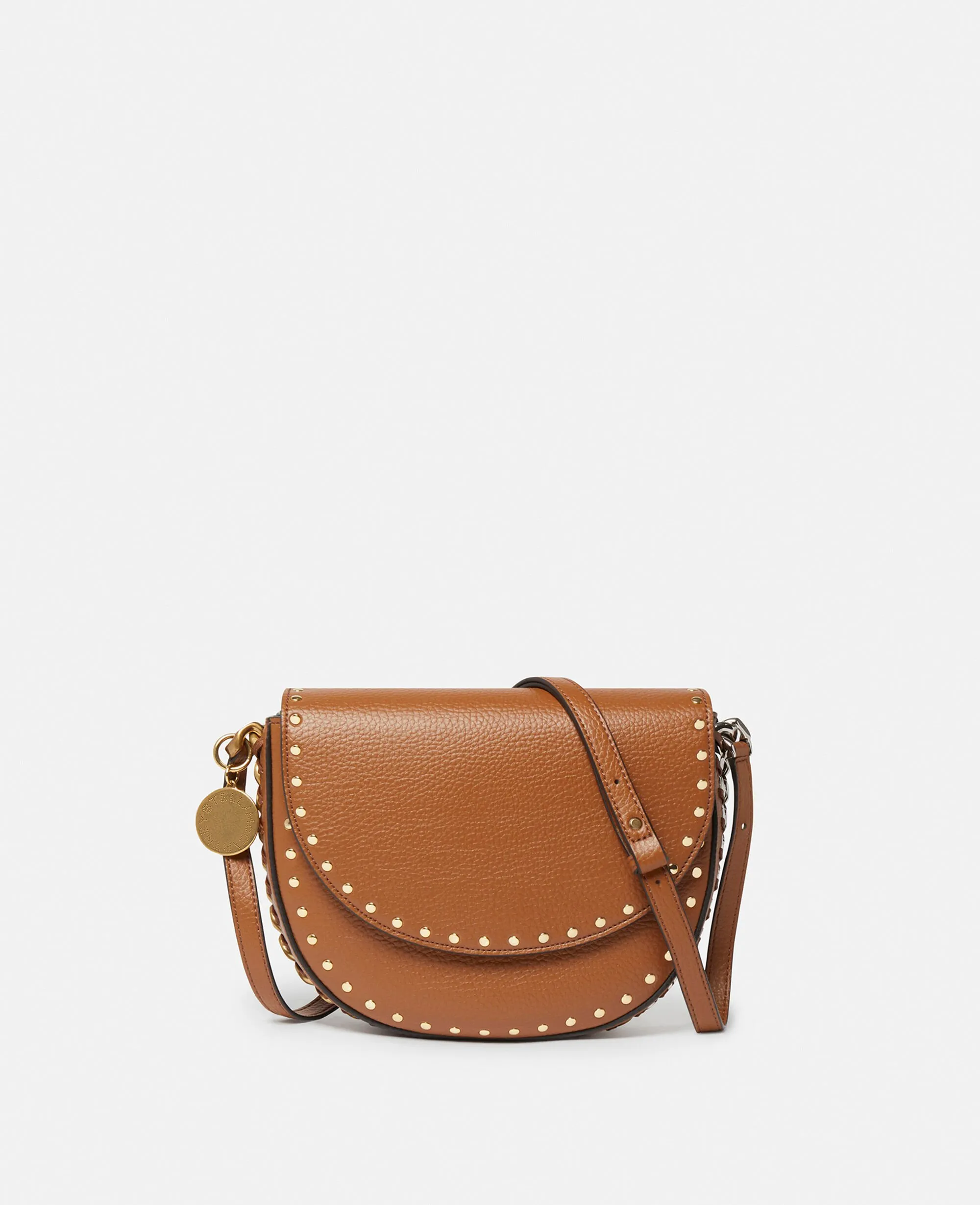 Frayme Studded Grainy Alter Mat Medium Flap Shoulder Bag