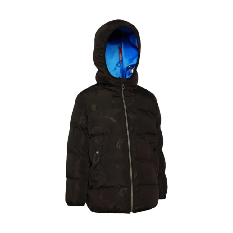 Geox K MONER PUFFY JKT Giubbino Bambino Spiderman Nero