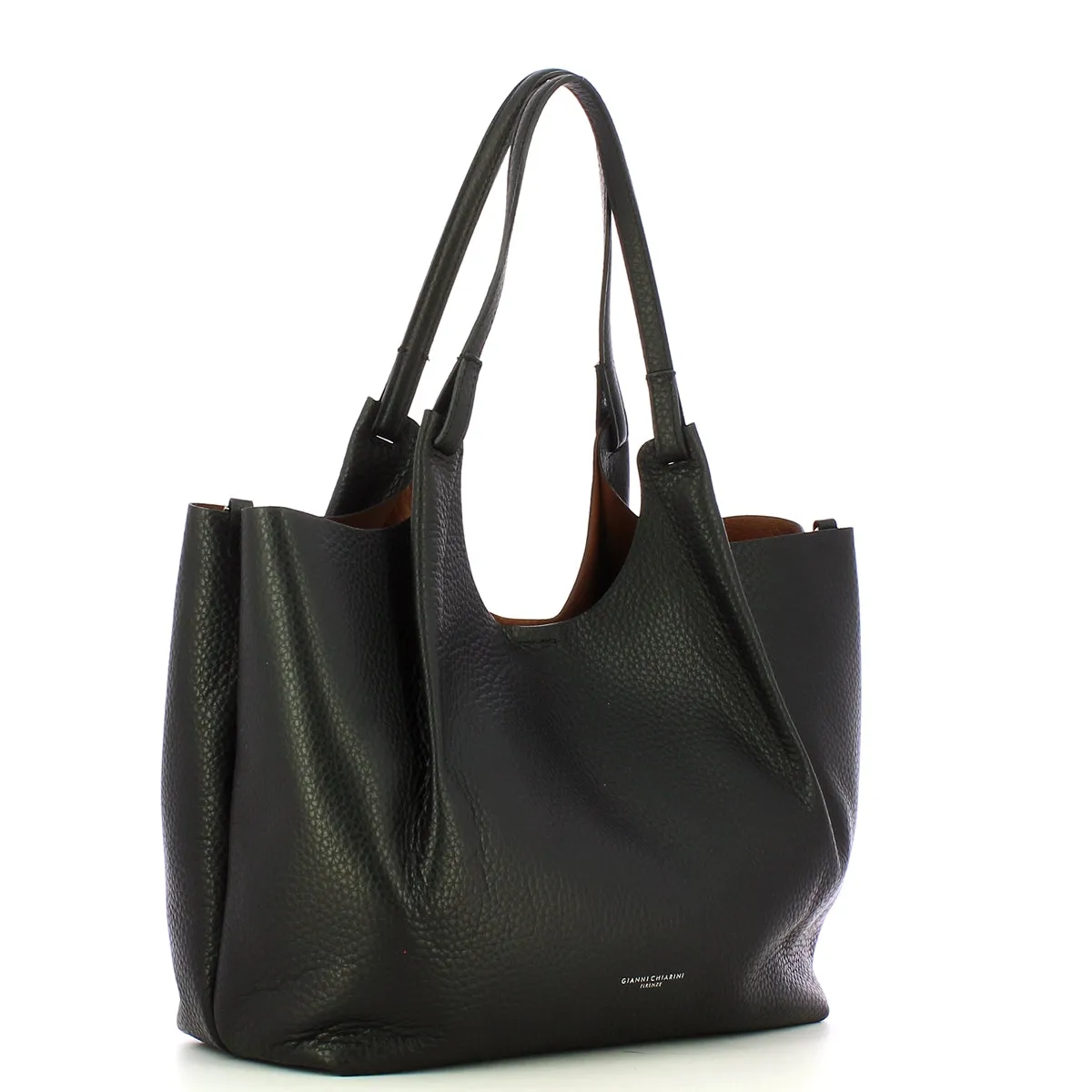 Gianni Chiarini - Hobo Bag Dua Nero Castoro - BS 9720 RNGDBL - NERO-CASTORO