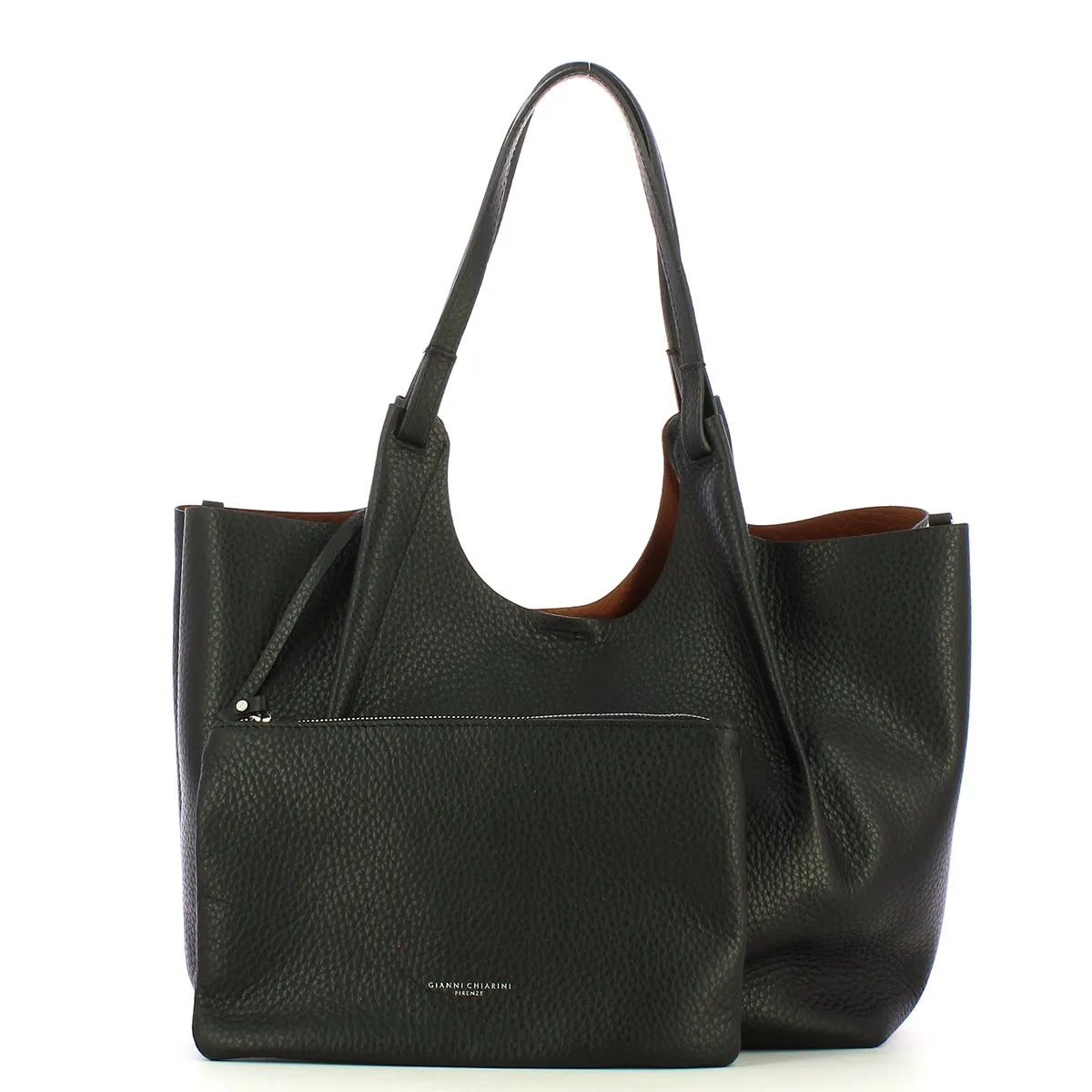 Gianni Chiarini - Hobo Bag Dua Nero Castoro - BS 9720 RNGDBL - NERO-CASTORO