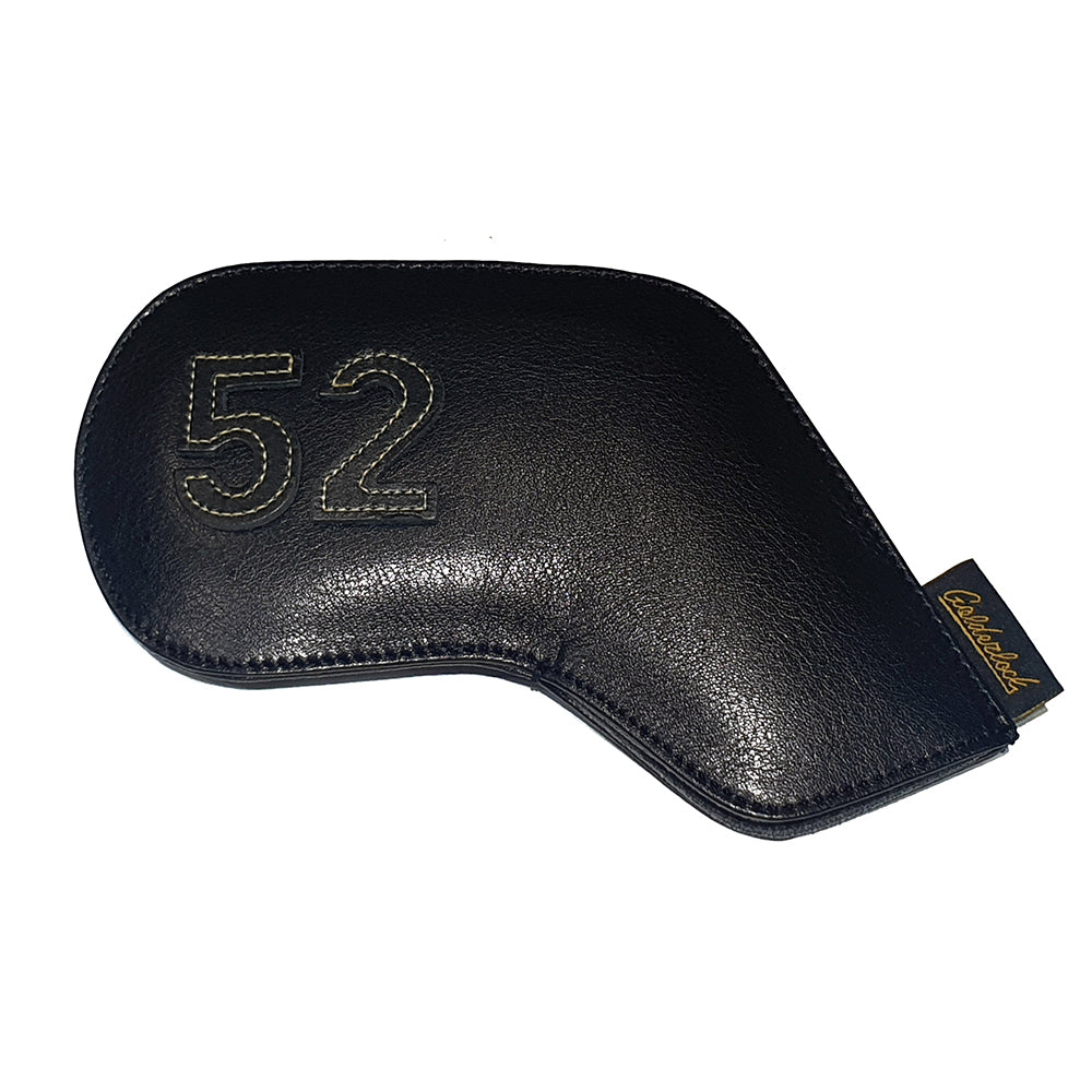 Goldenlock Black Golf Head Iron Covers Genuine Leather Gifts Accessory