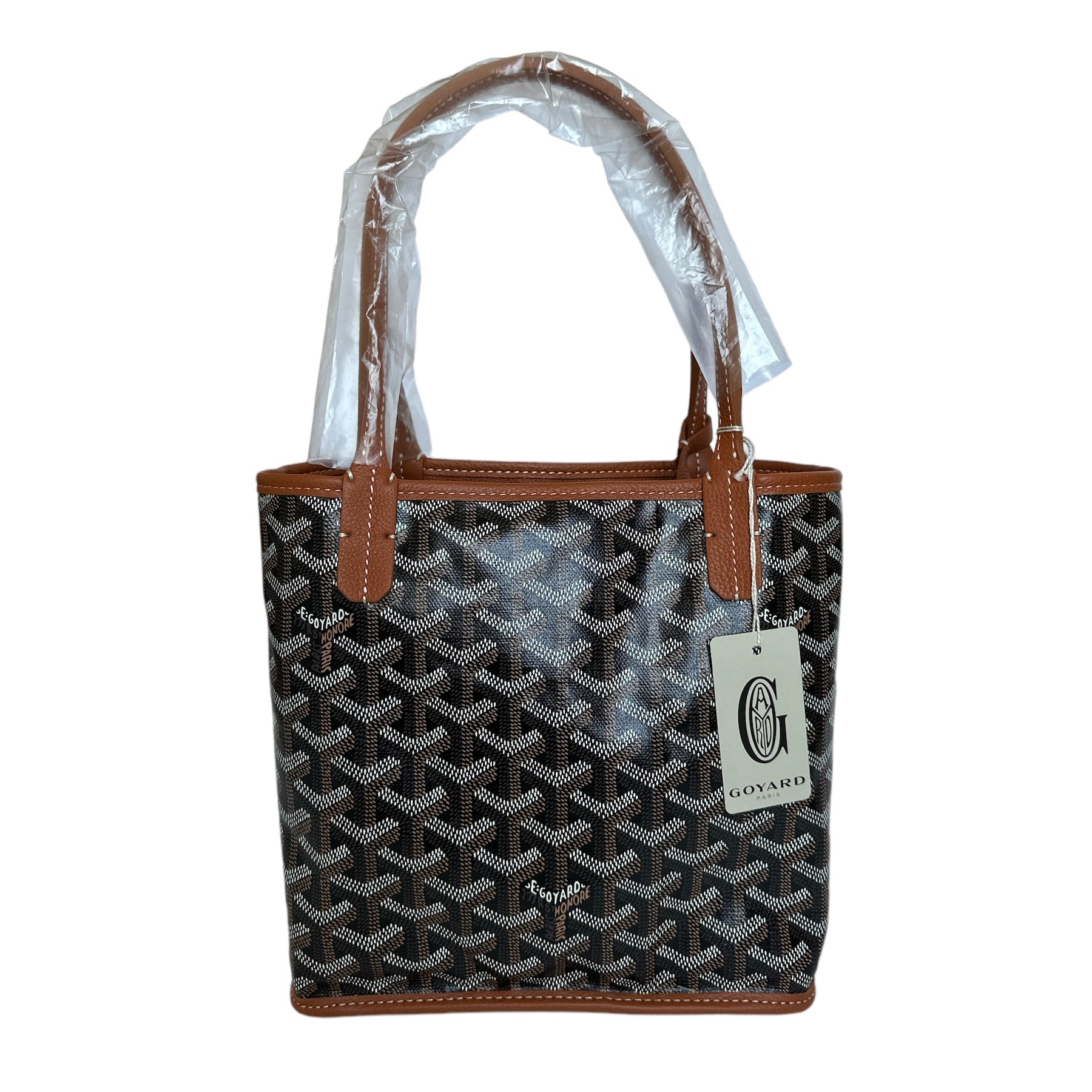 Goyard Mini Anjou Tote - Black/Tan (NWT)