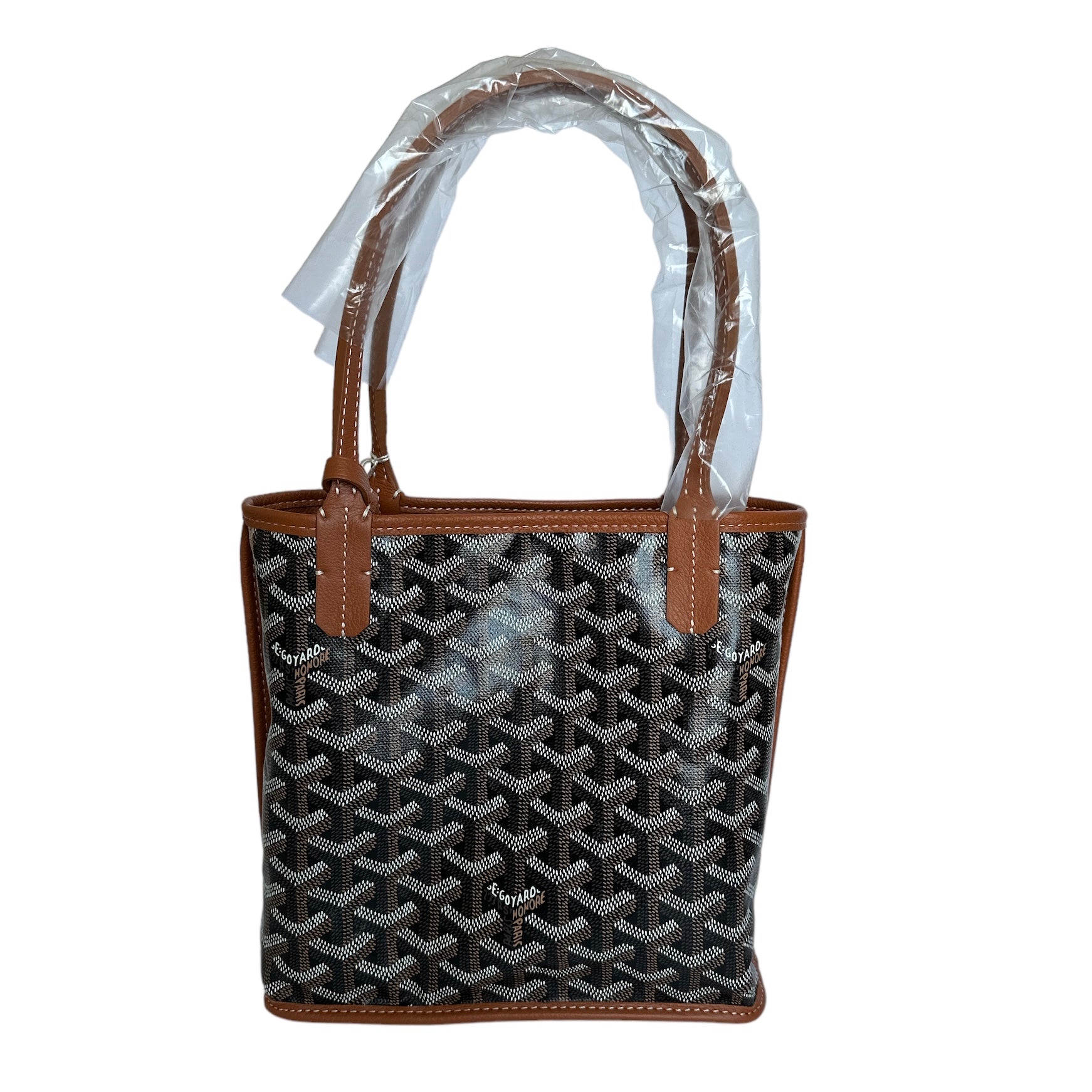 Goyard Mini Anjou Tote - Black/Tan (NWT)