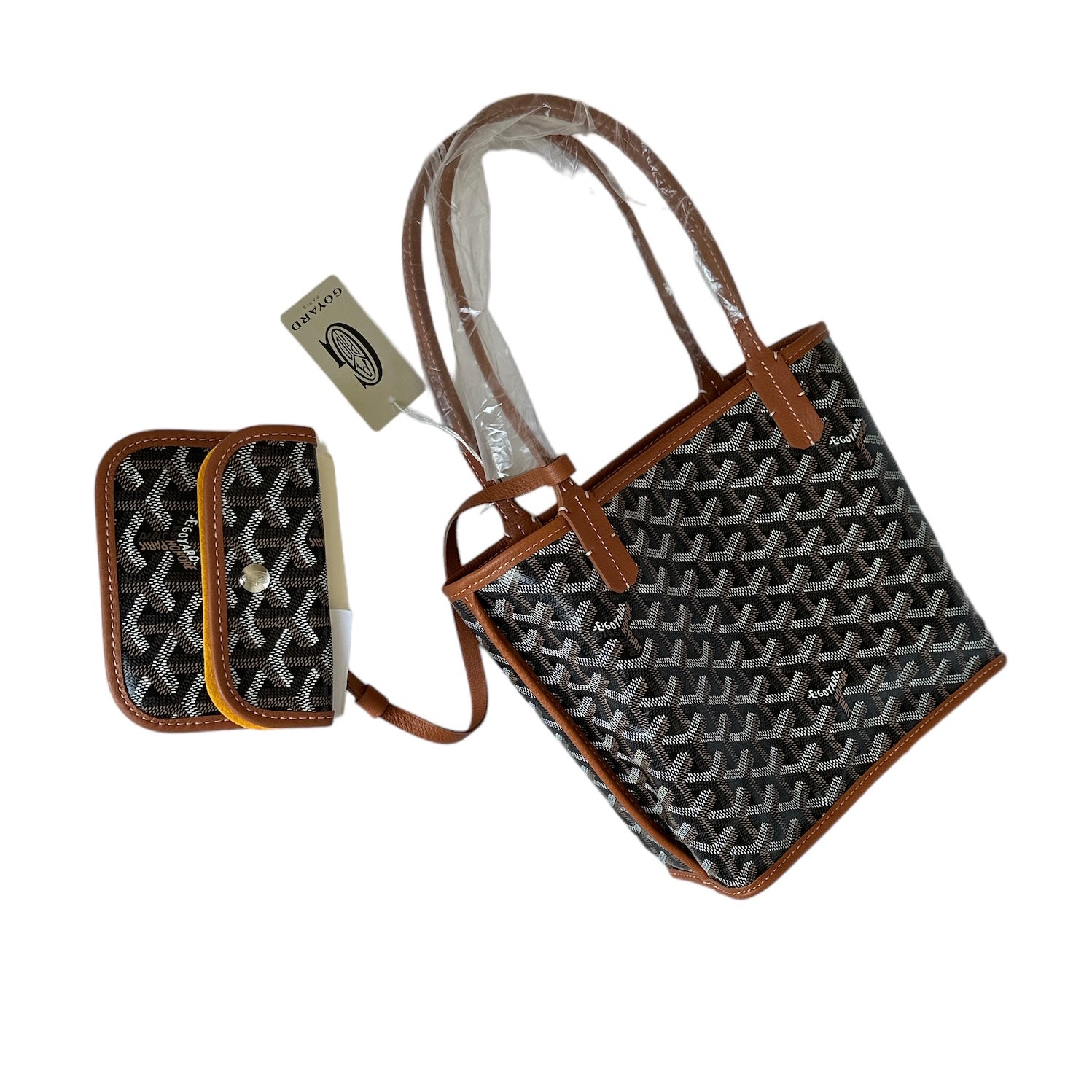 Goyard Mini Anjou Tote - Black/Tan (NWT)