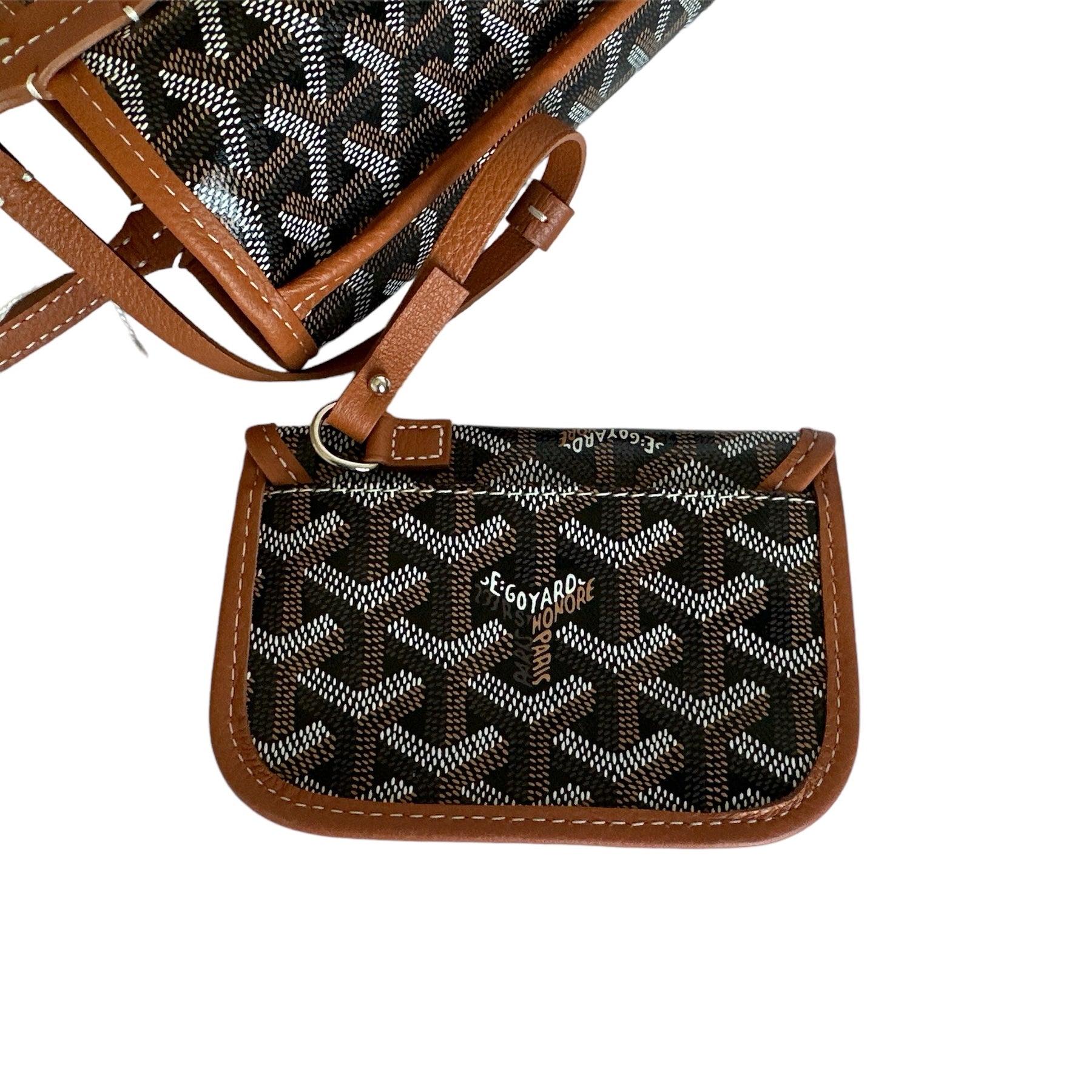 Goyard Mini Anjou Tote - Black/Tan (NWT)