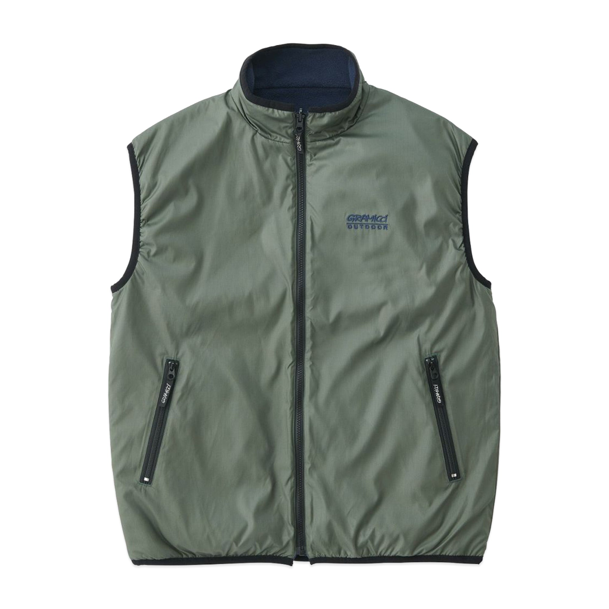 Gramicci Micro Ripstop & Fleece Reversible Vest - Navy