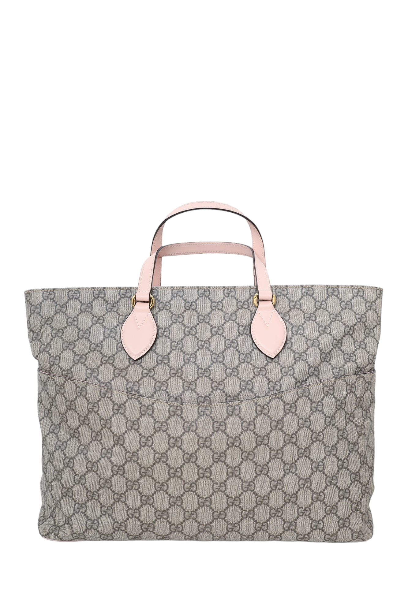 Gucci Brown/Pink GG Monogram Soft Diaper Tote Bag with Pouch