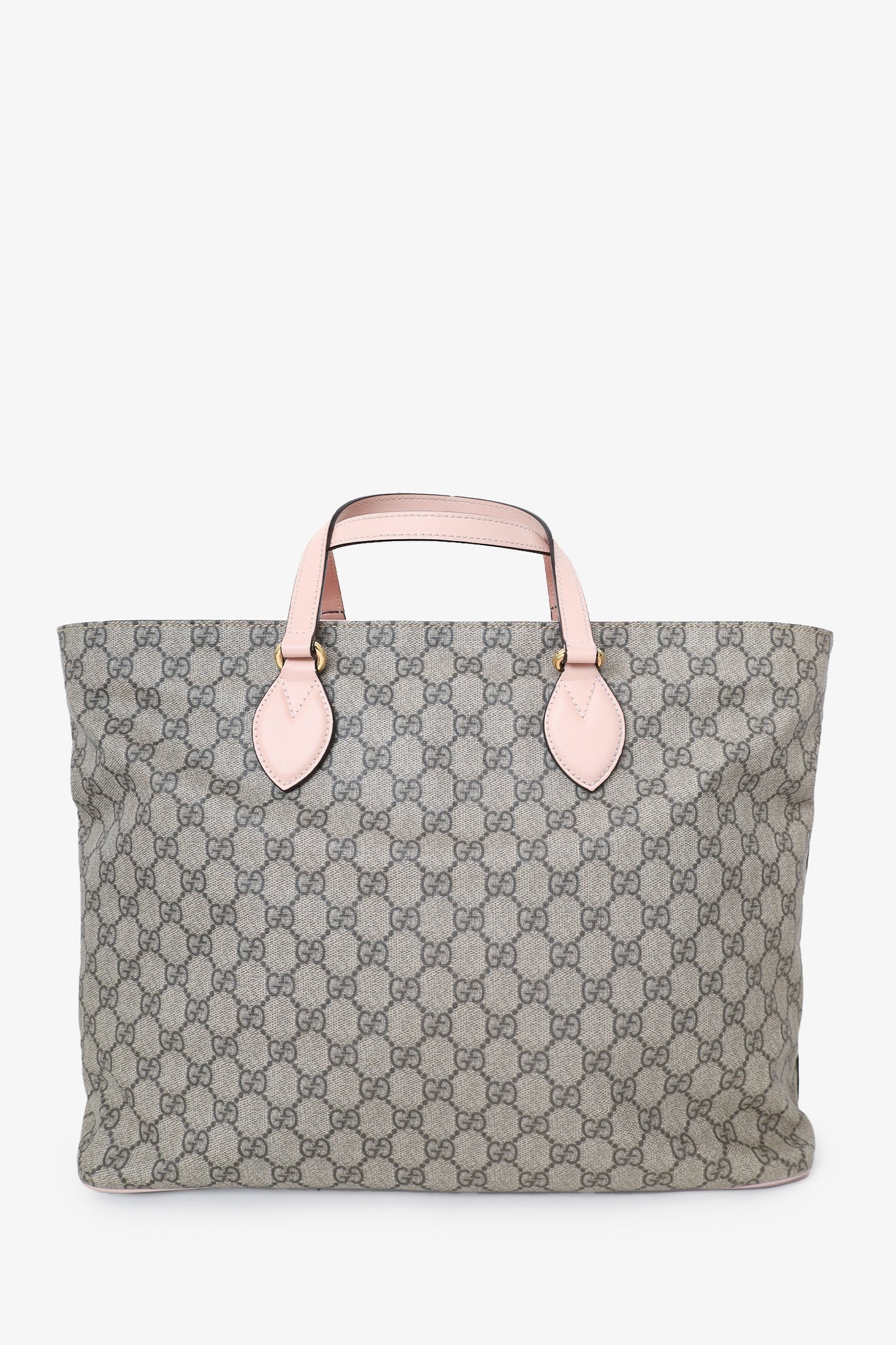 Gucci Brown/Pink GG Monogram Soft Diaper Tote Bag with Pouch