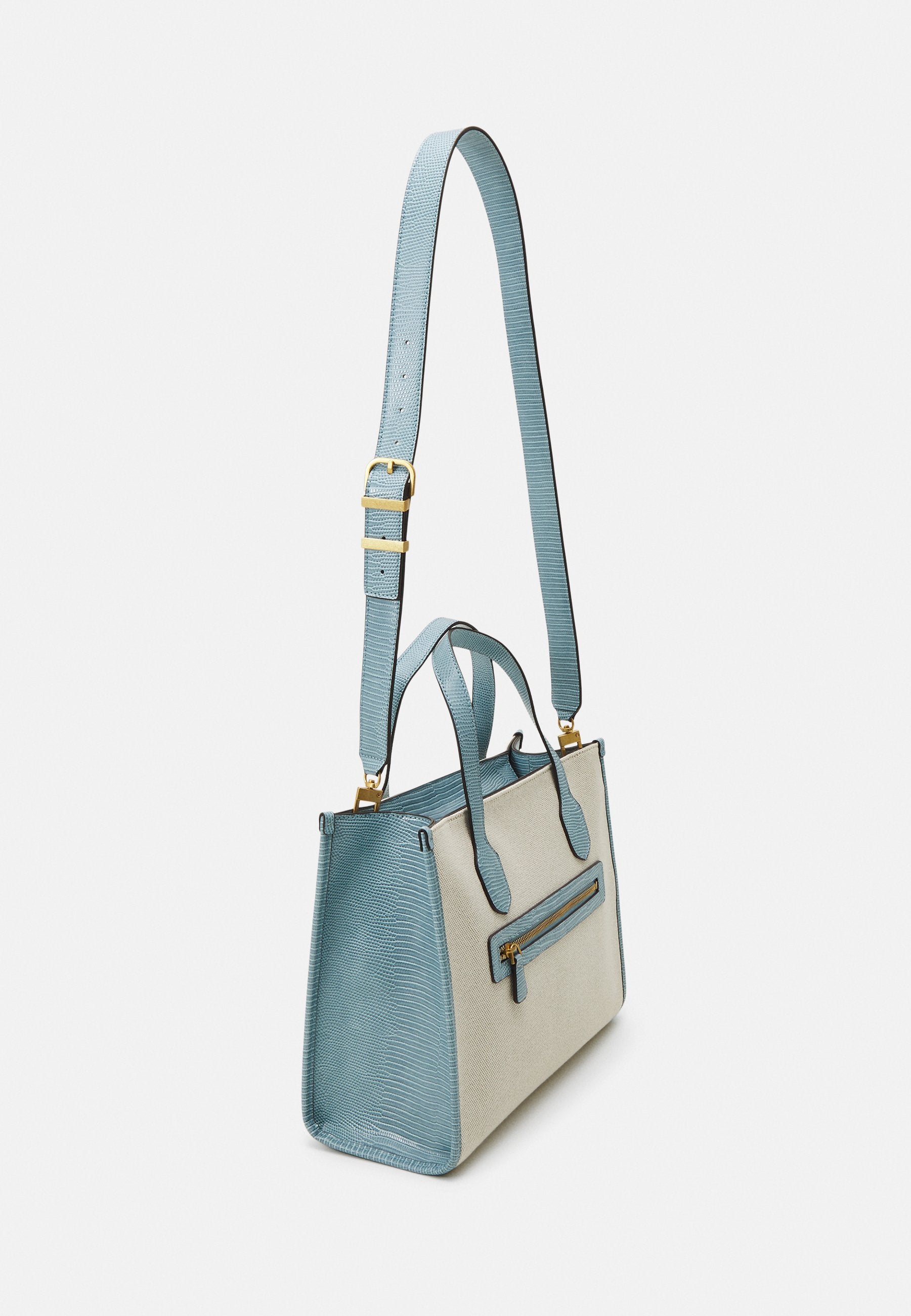 GUESS G Status Tote Bag Beige/Denim