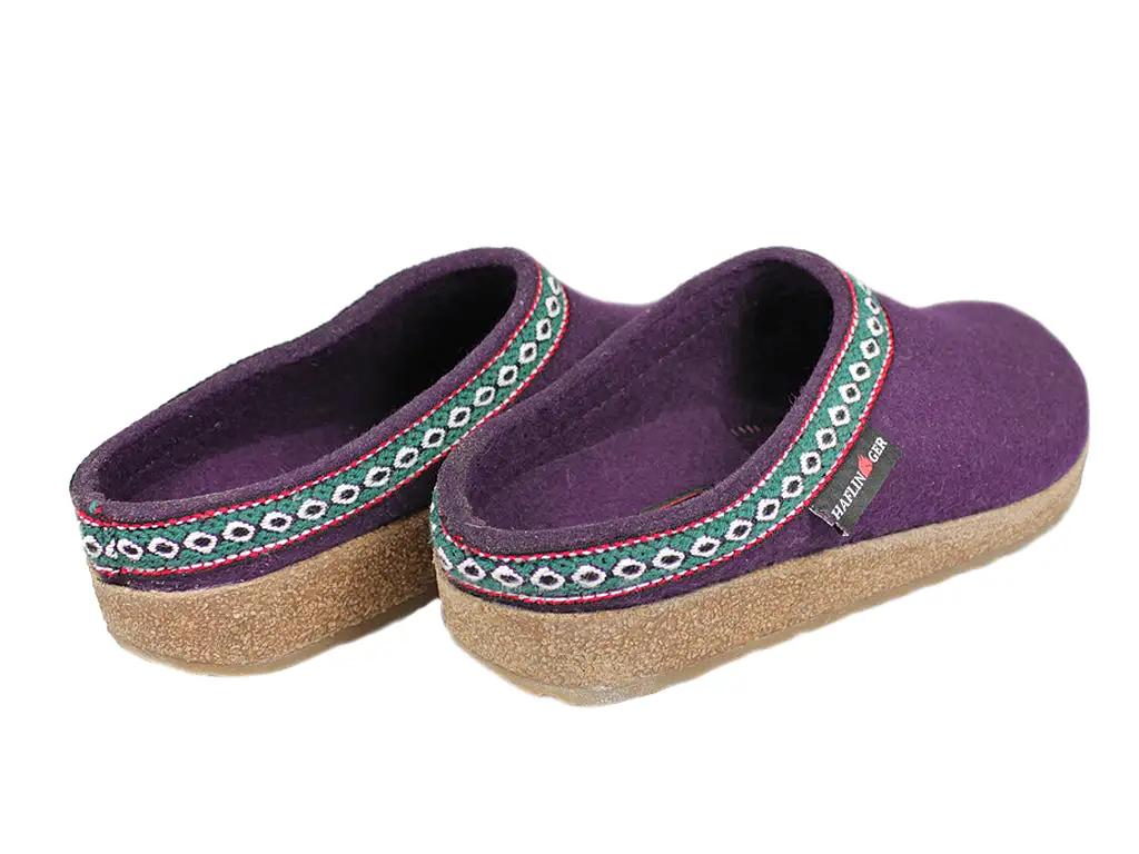 Haflinger Clogs Grizzly Franzl Purple