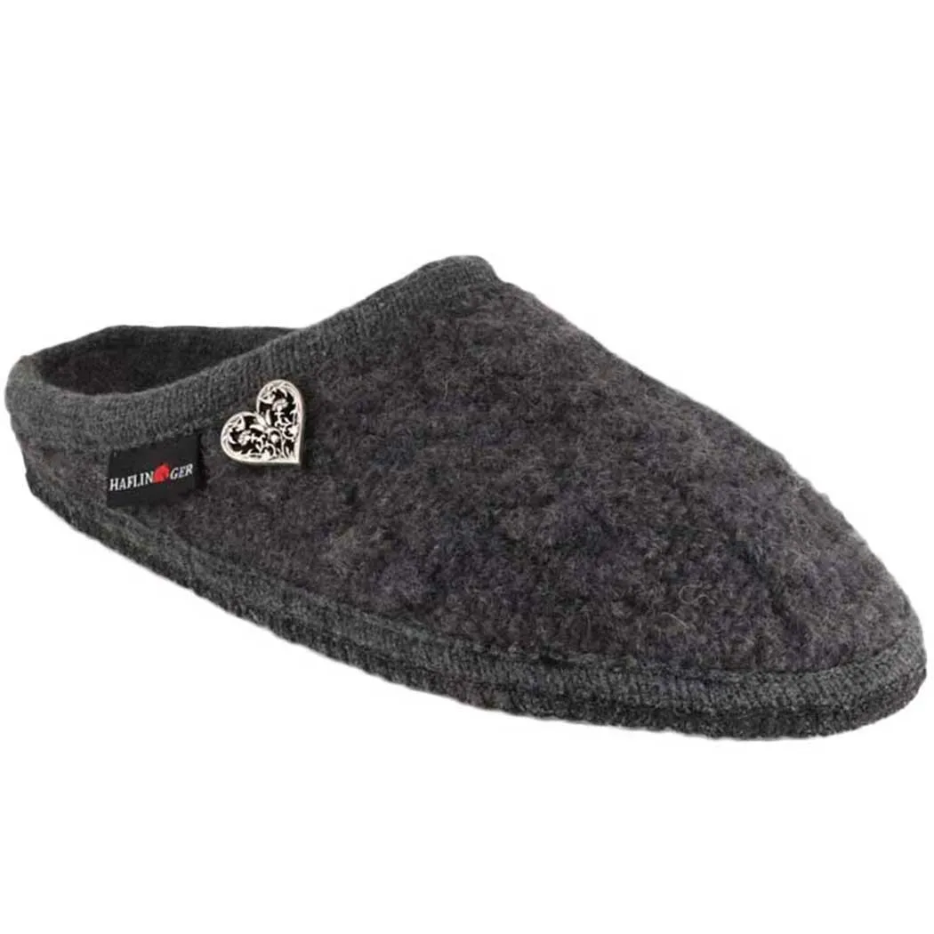 Haflinger Herzerl Slipper Grey (Women's)